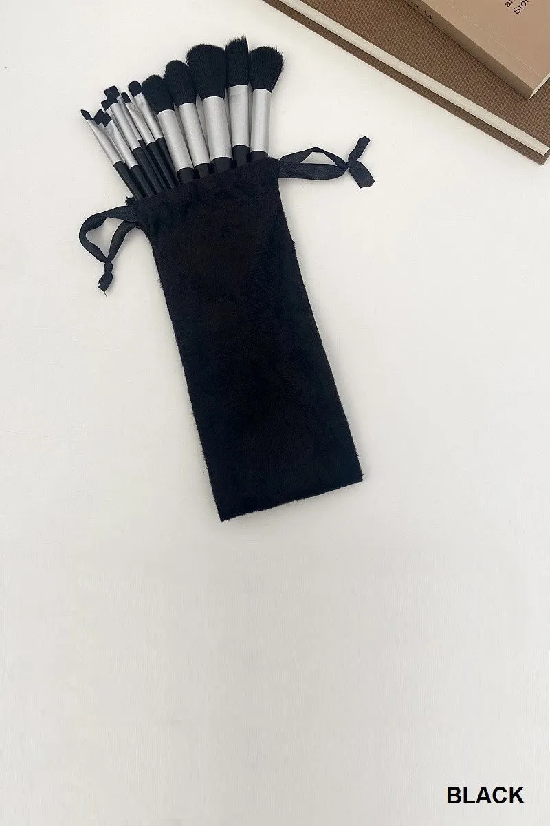 13 PCS MAKEUP BRUSH SET WITH STORAGE BAG