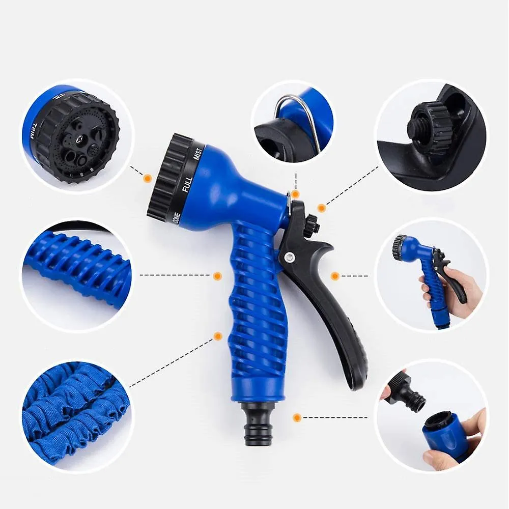 150ft blue 25ft-100ft Expandable Flexible Garden Water Pipe With Spray Gun AZ13