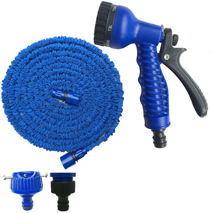 150ft blue 25ft-100ft Expandable Flexible Garden Water Pipe With Spray Gun AZ13