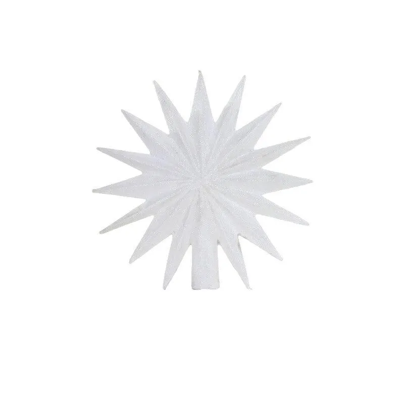 16 Point Star Tree Topper White