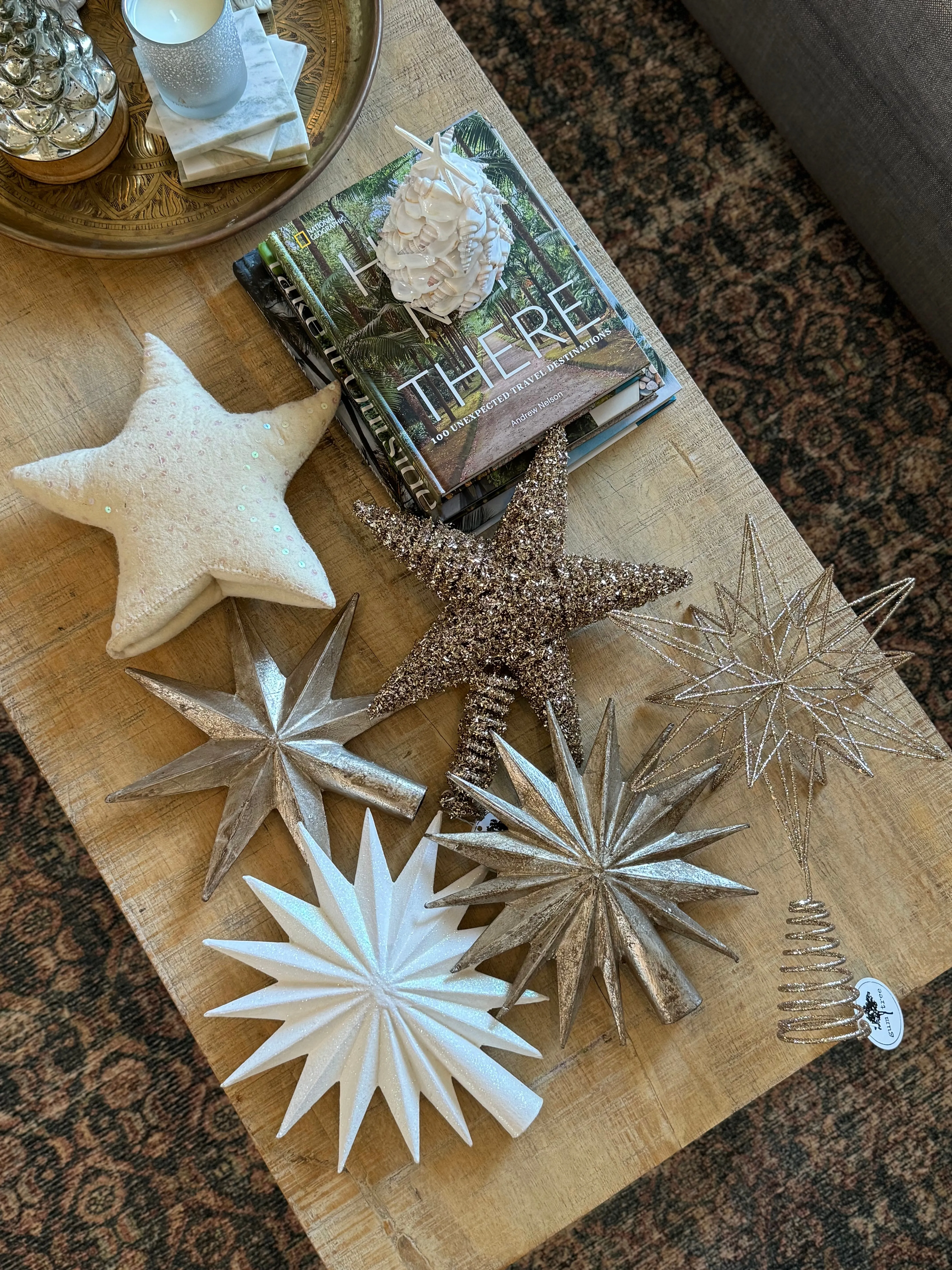16 Point Star Tree Topper White