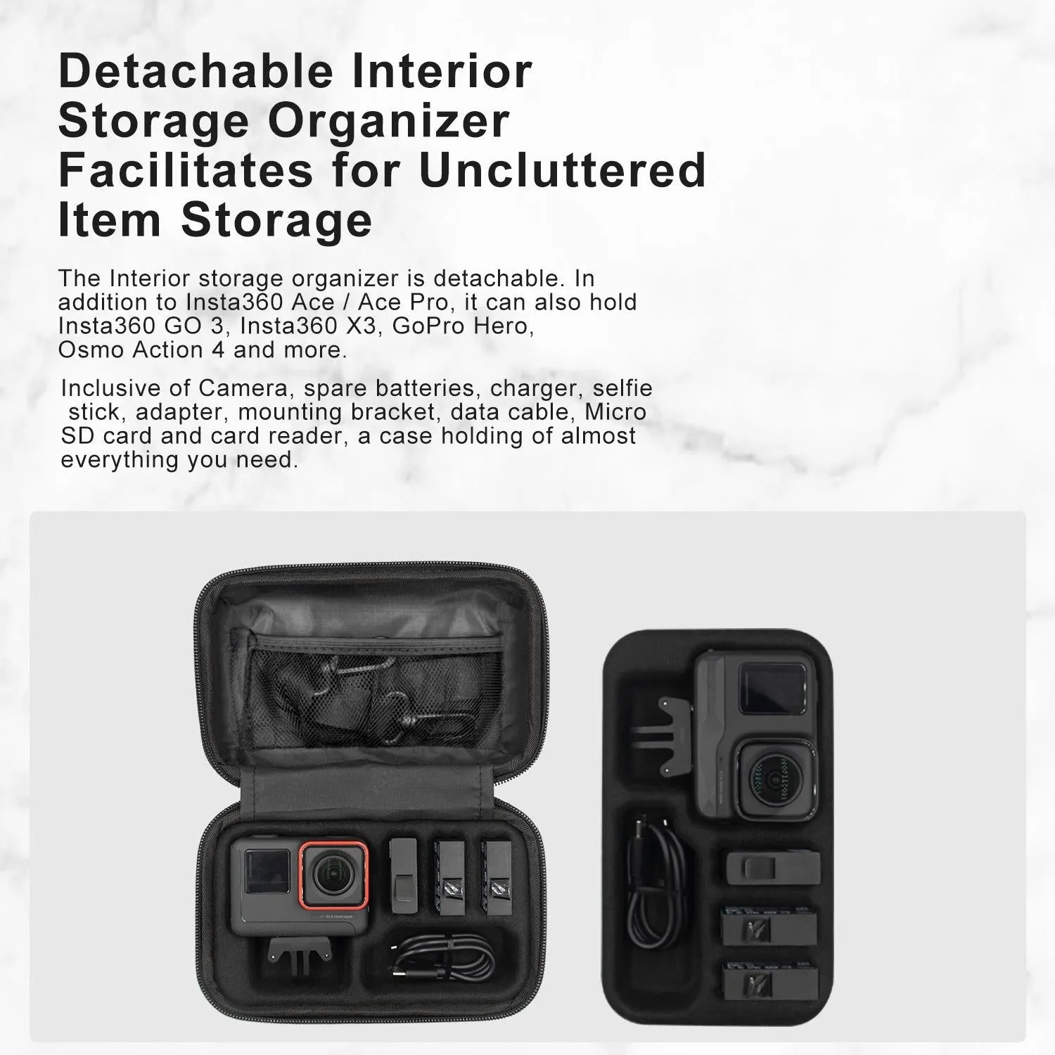 18.5 X 11.5 X 6Cm Small Organizer Bag For Sports Camera Accessories
