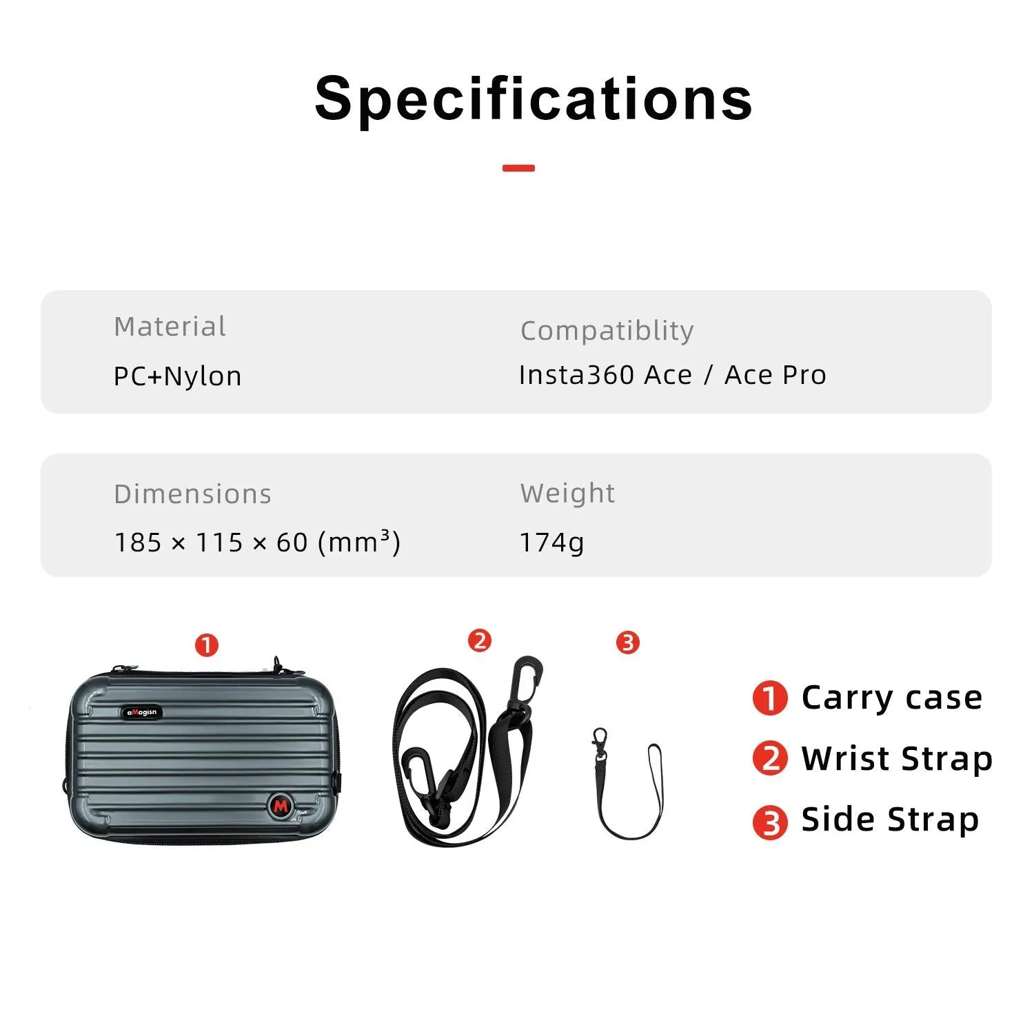 18.5 X 11.5 X 6Cm Small Organizer Bag For Sports Camera Accessories