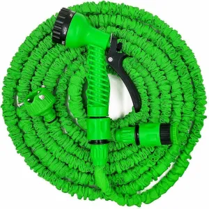 25ft green 25ft-100ft Expandable Flexible Garden Water Pipe With Spray Gun AZ18