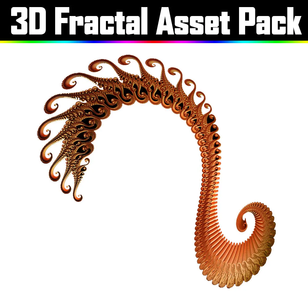 3D Fractal Asset Pack - Psychedelic Art Graphic Assets