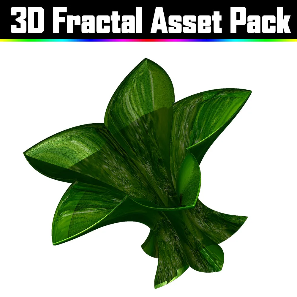 3D Fractal Asset Pack - Psychedelic Art Graphic Assets