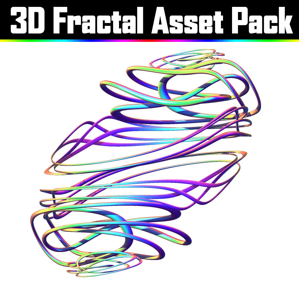 3D Fractal Asset Pack - Psychedelic Art Graphic Assets