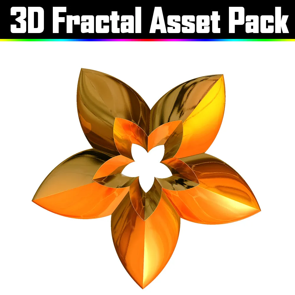 3D Fractal Asset Pack - Psychedelic Art Graphic Assets