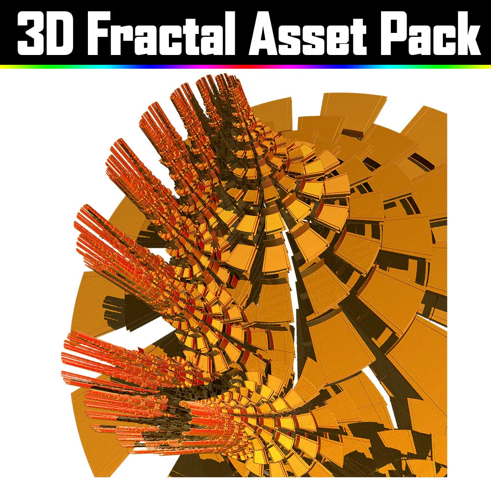 3D Fractal Asset Pack - Psychedelic Art Graphic Assets