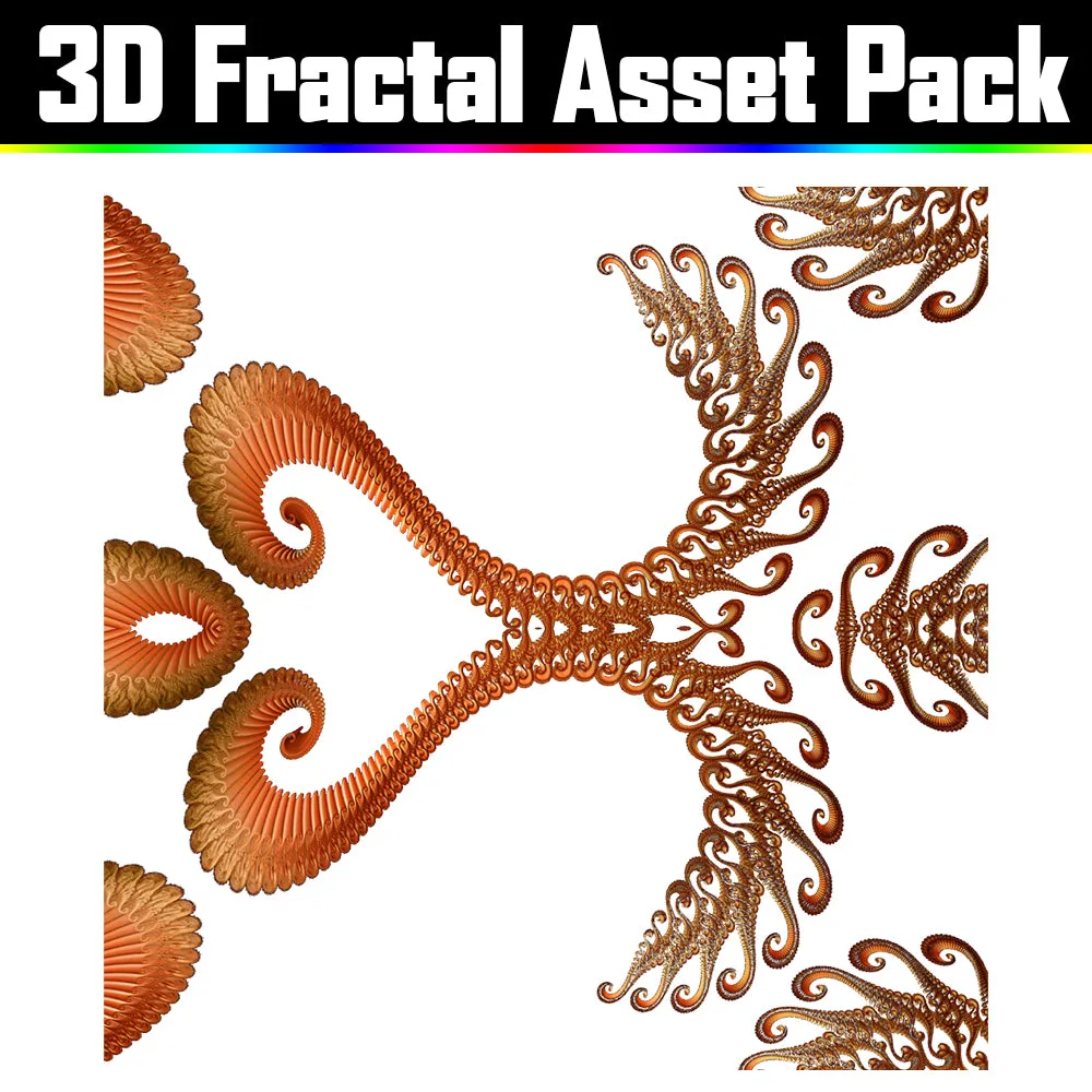 3D Fractal Asset Pack - Psychedelic Art Graphic Assets