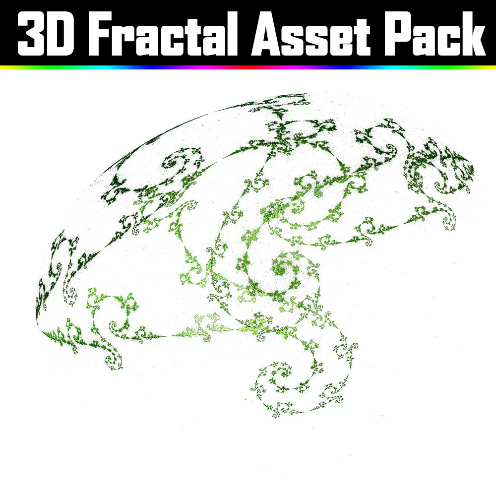 3D Fractal Asset Pack - Psychedelic Art Graphic Assets