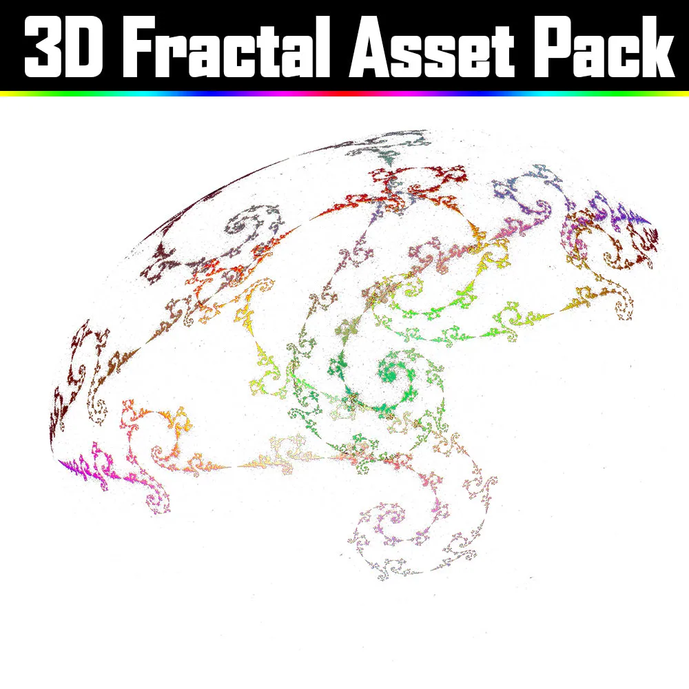 3D Fractal Asset Pack - Psychedelic Art Graphic Assets