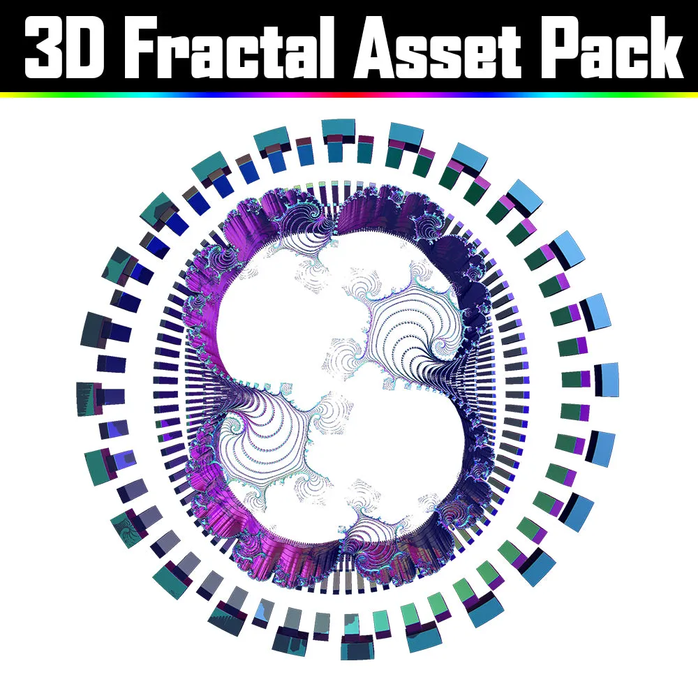 3D Fractal Asset Pack - Psychedelic Art Graphic Assets
