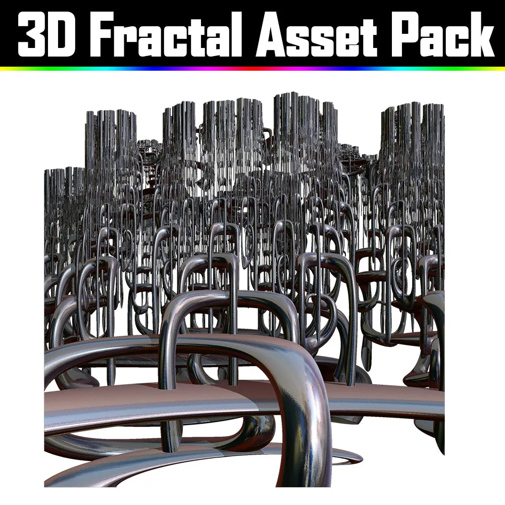 3D Fractal Asset Pack - Psychedelic Art Graphic Assets