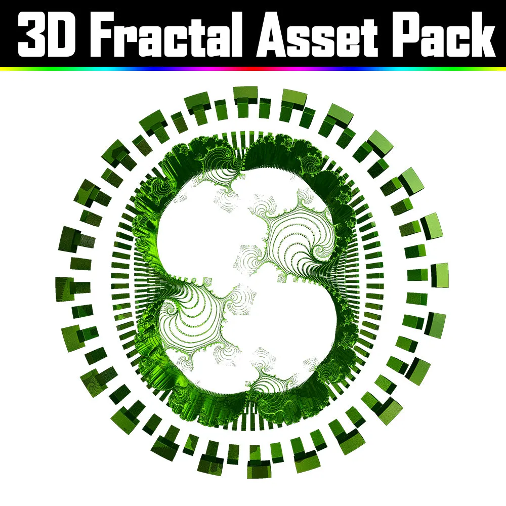 3D Fractal Asset Pack - Psychedelic Art Graphic Assets