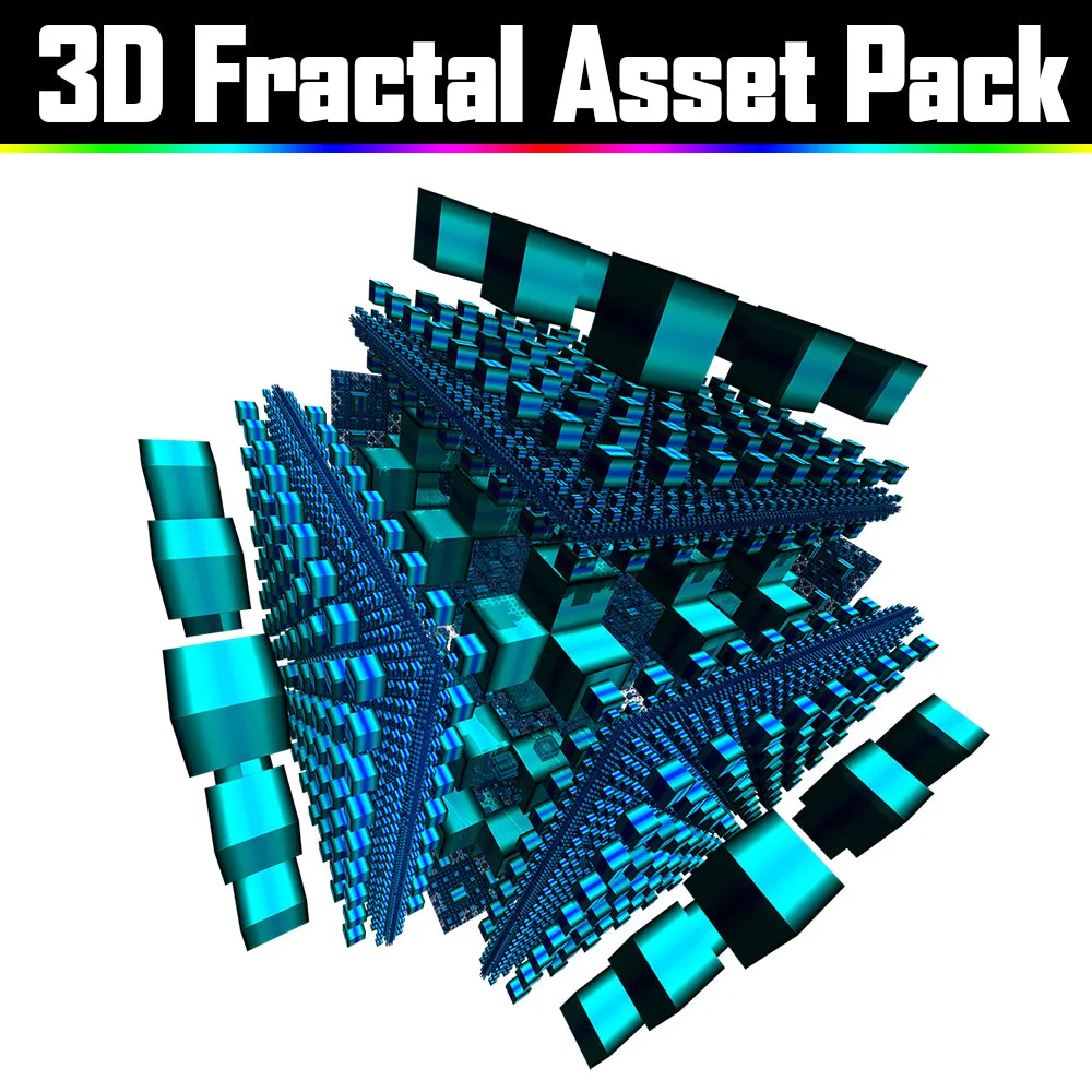 3D Fractal Asset Pack - Psychedelic Art Graphic Assets