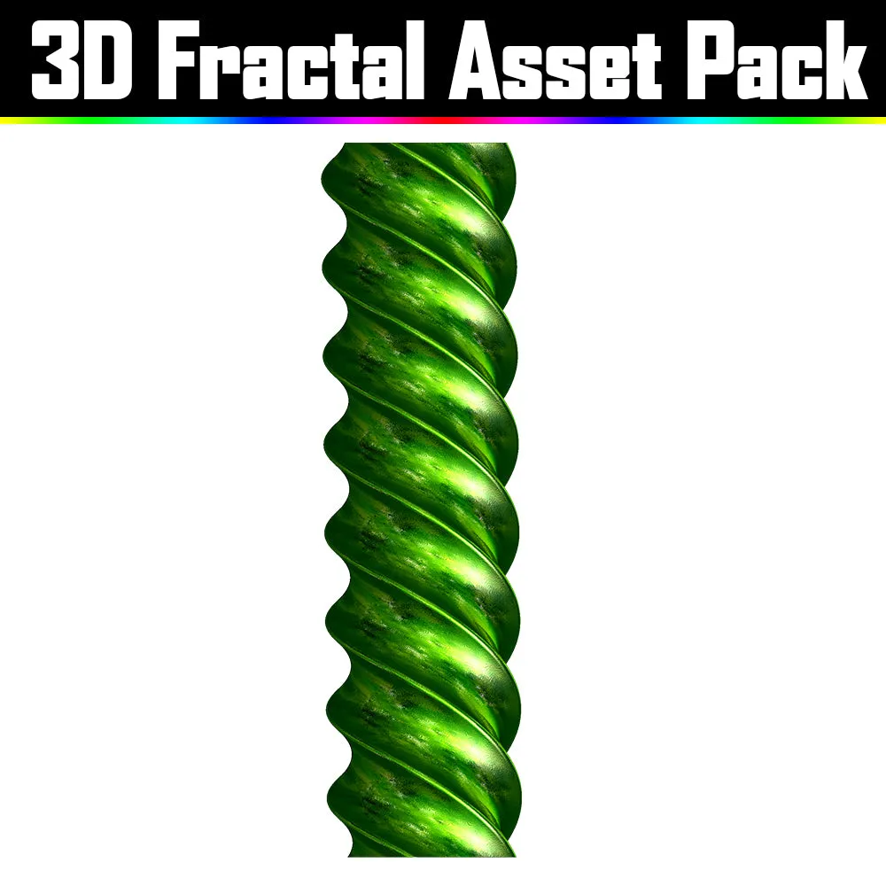 3D Fractal Asset Pack - Psychedelic Art Graphic Assets