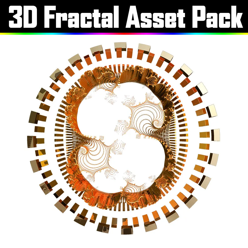 3D Fractal Asset Pack - Psychedelic Art Graphic Assets