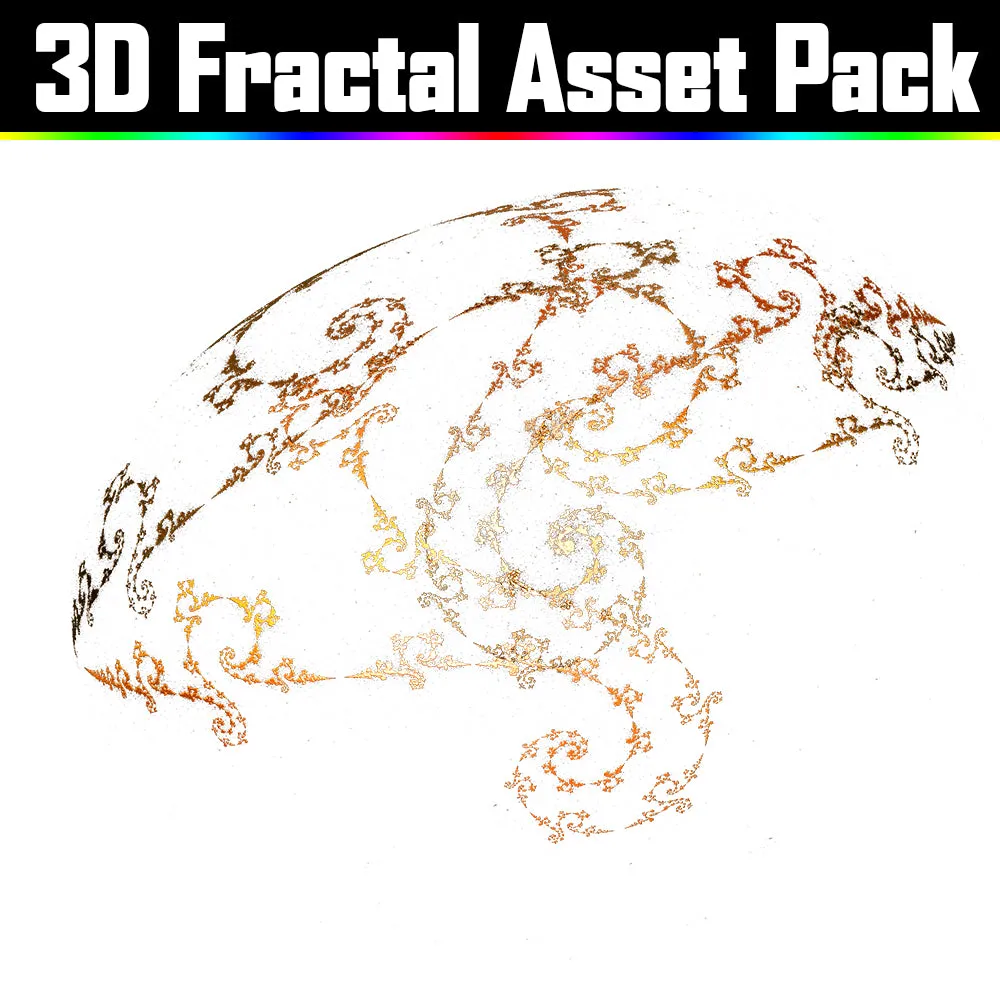 3D Fractal Asset Pack - Psychedelic Art Graphic Assets