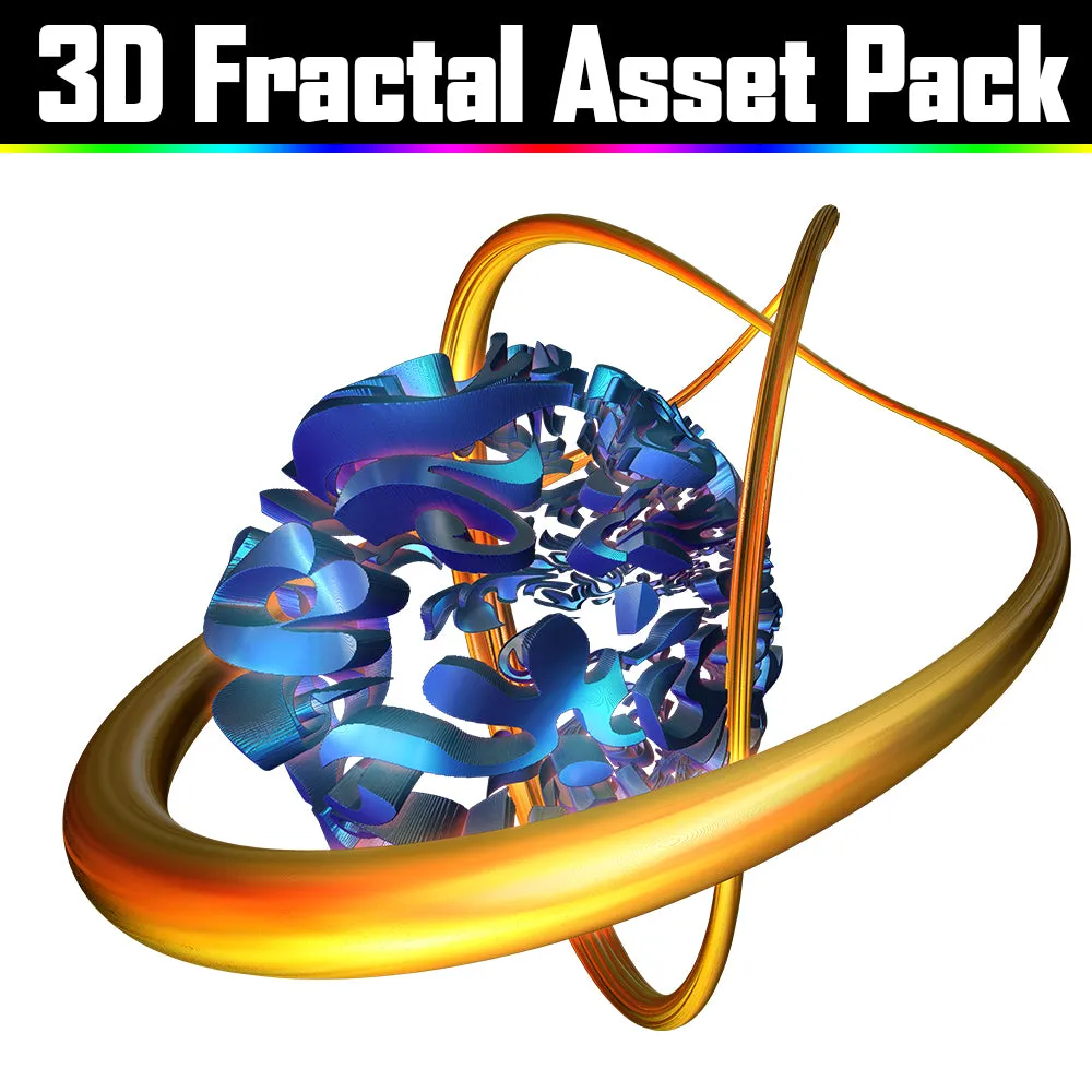 3D Fractal Asset Pack - Psychedelic Art Graphic Assets