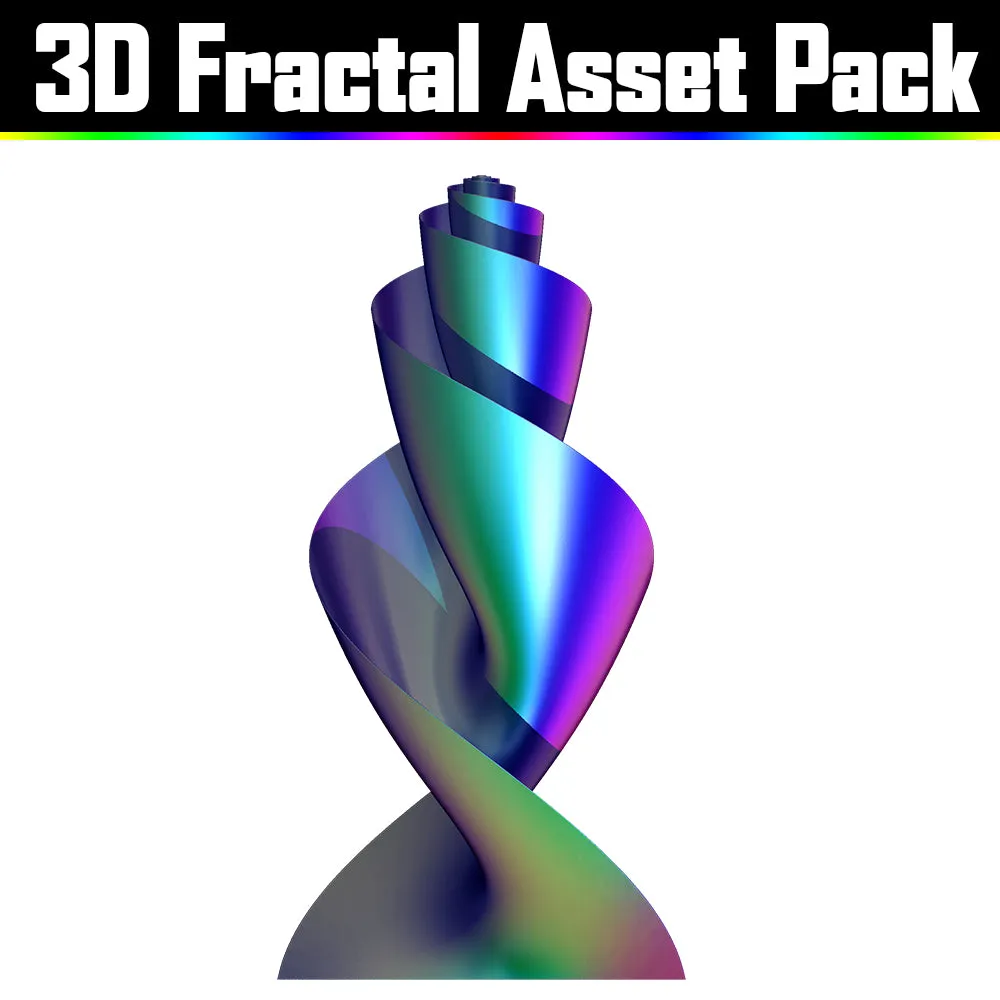 3D Fractal Asset Pack - Psychedelic Art Graphic Assets