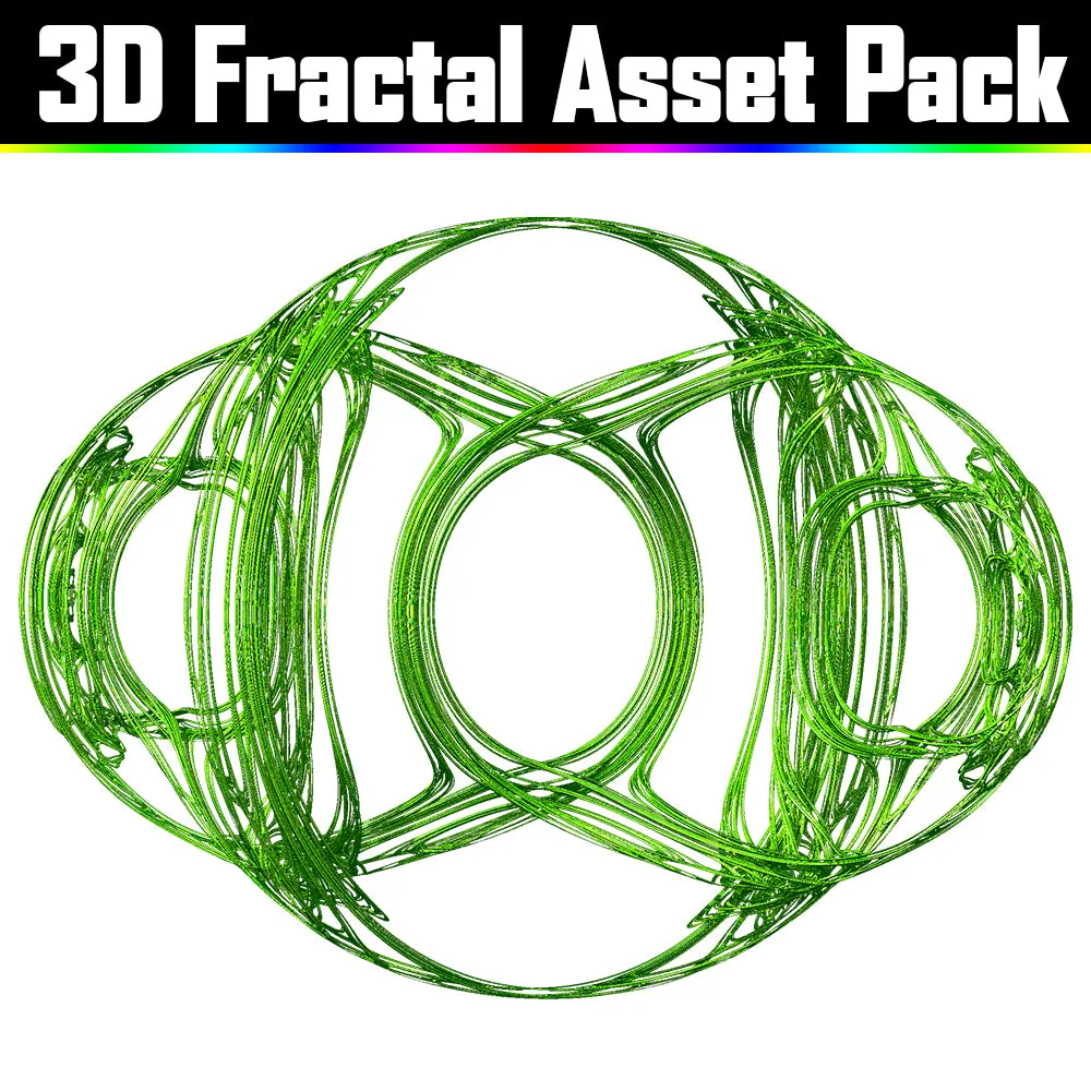3D Fractal Asset Pack - Psychedelic Art Graphic Assets
