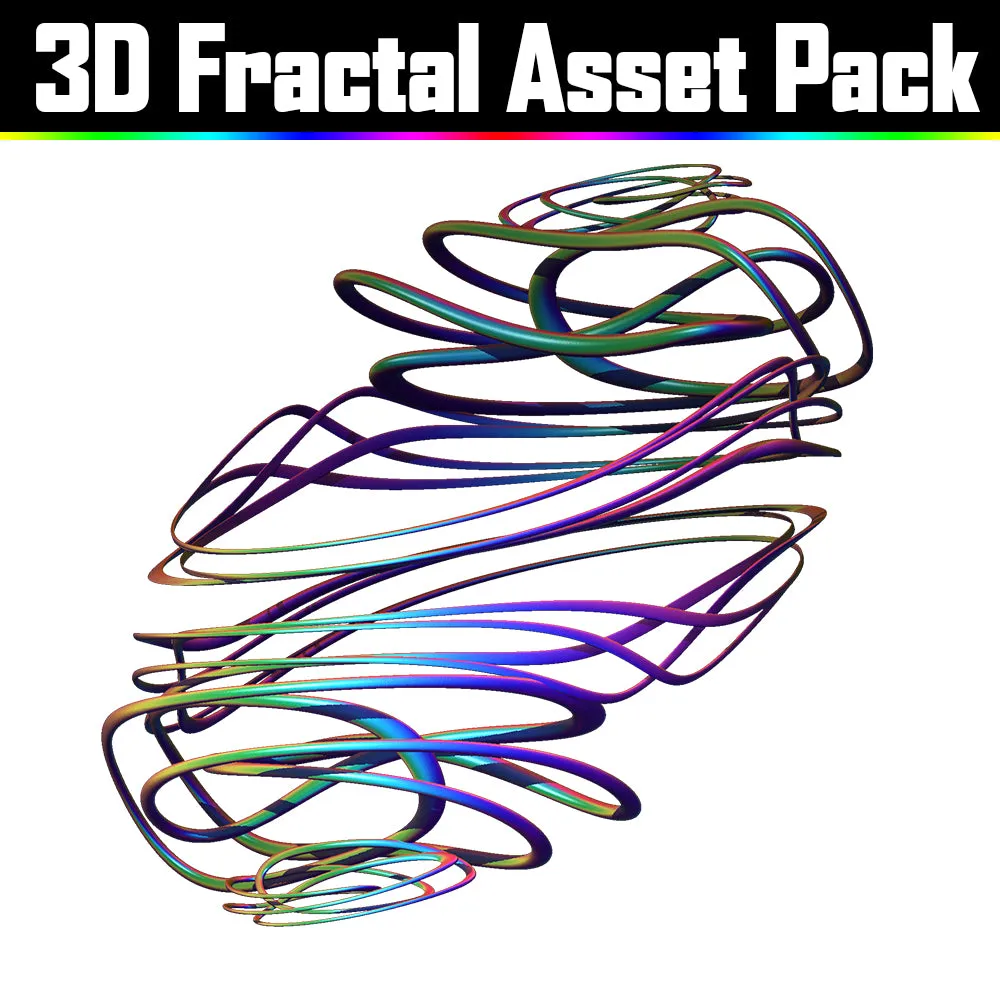 3D Fractal Asset Pack - Psychedelic Art Graphic Assets