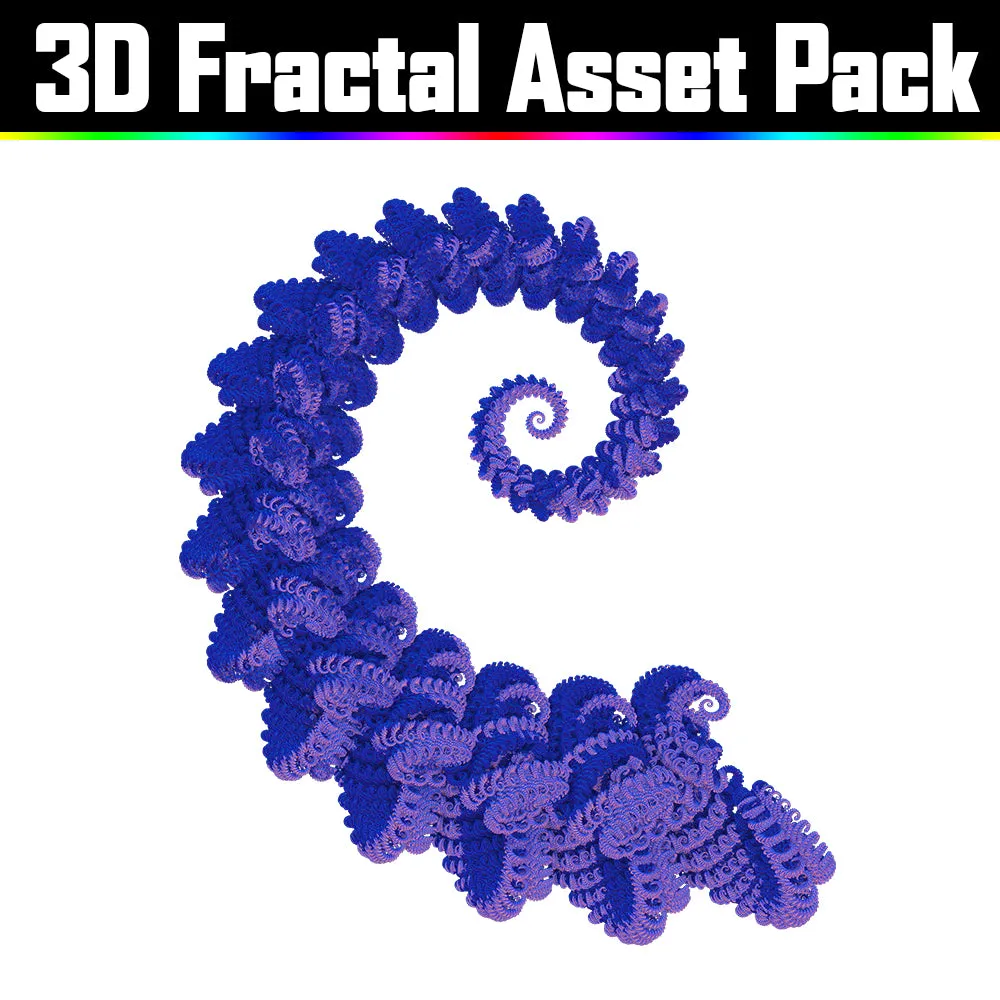3D Fractal Asset Pack - Psychedelic Art Graphic Assets