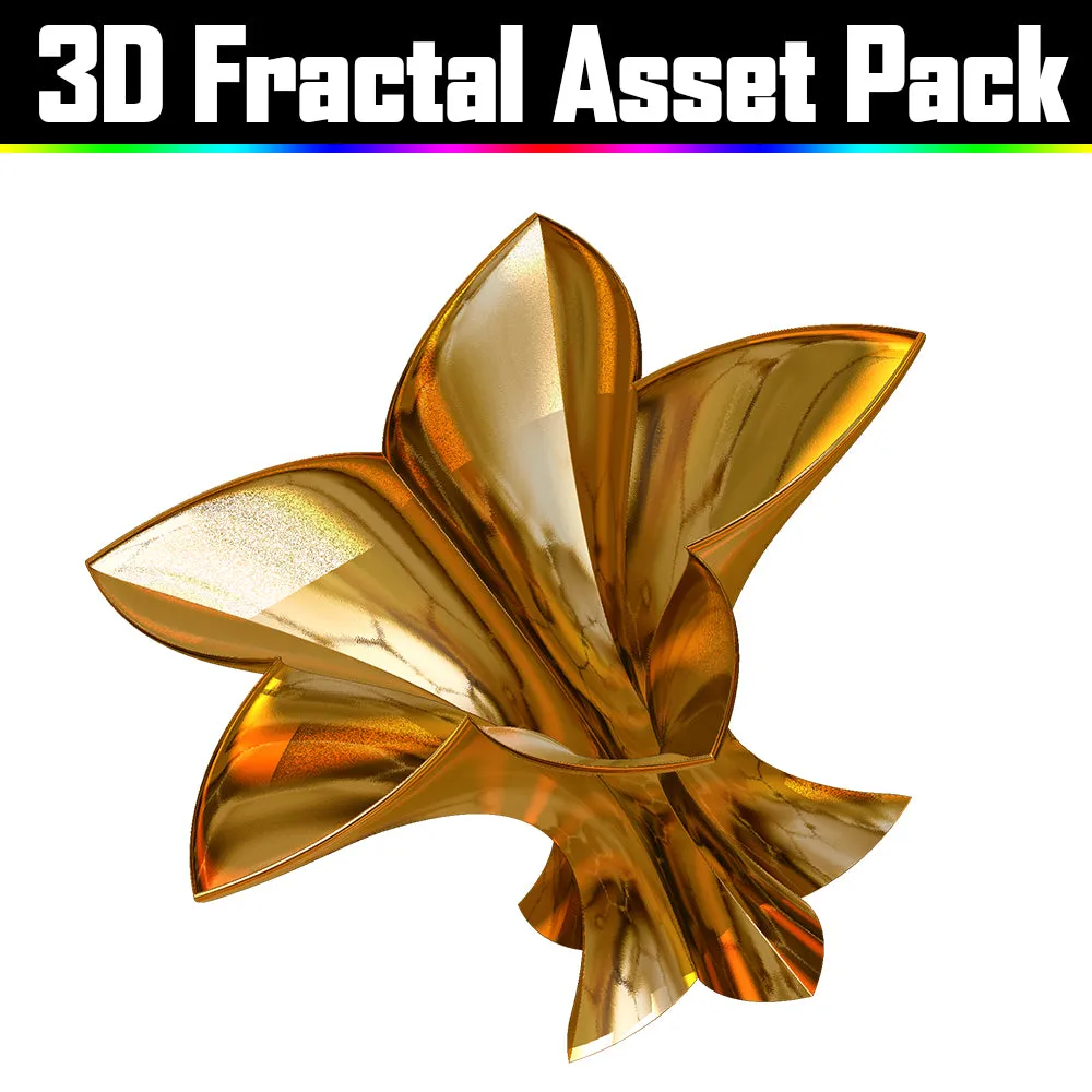 3D Fractal Asset Pack - Psychedelic Art Graphic Assets