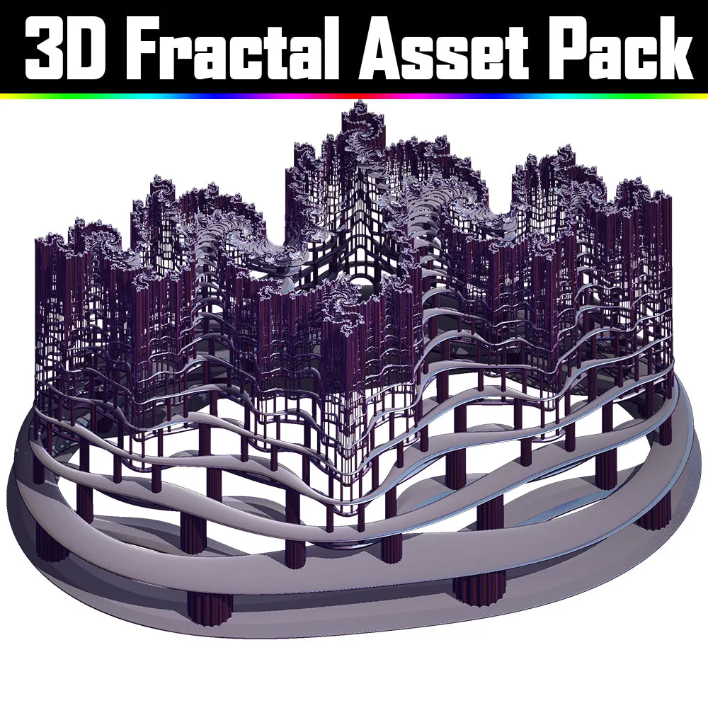 3D Fractal Asset Pack - Psychedelic Art Graphic Assets