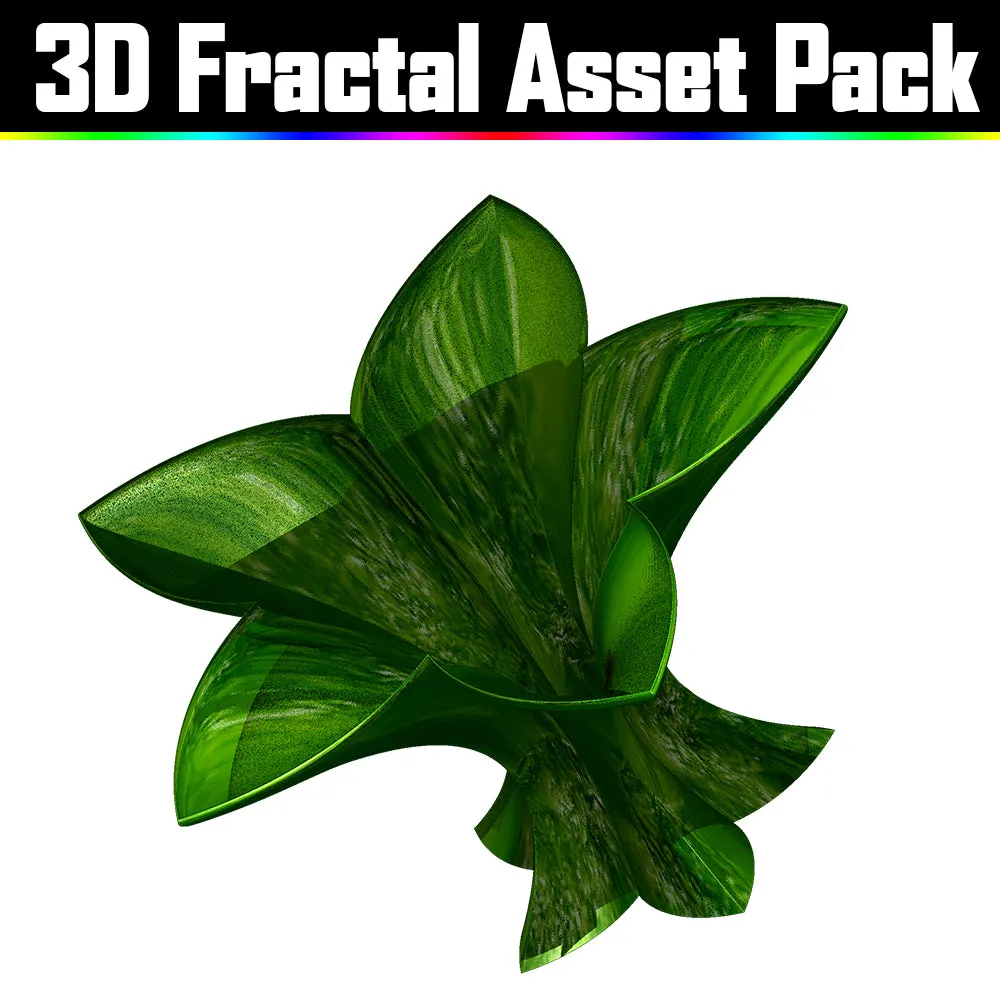3D Fractal Asset Pack - Psychedelic Art Graphic Assets