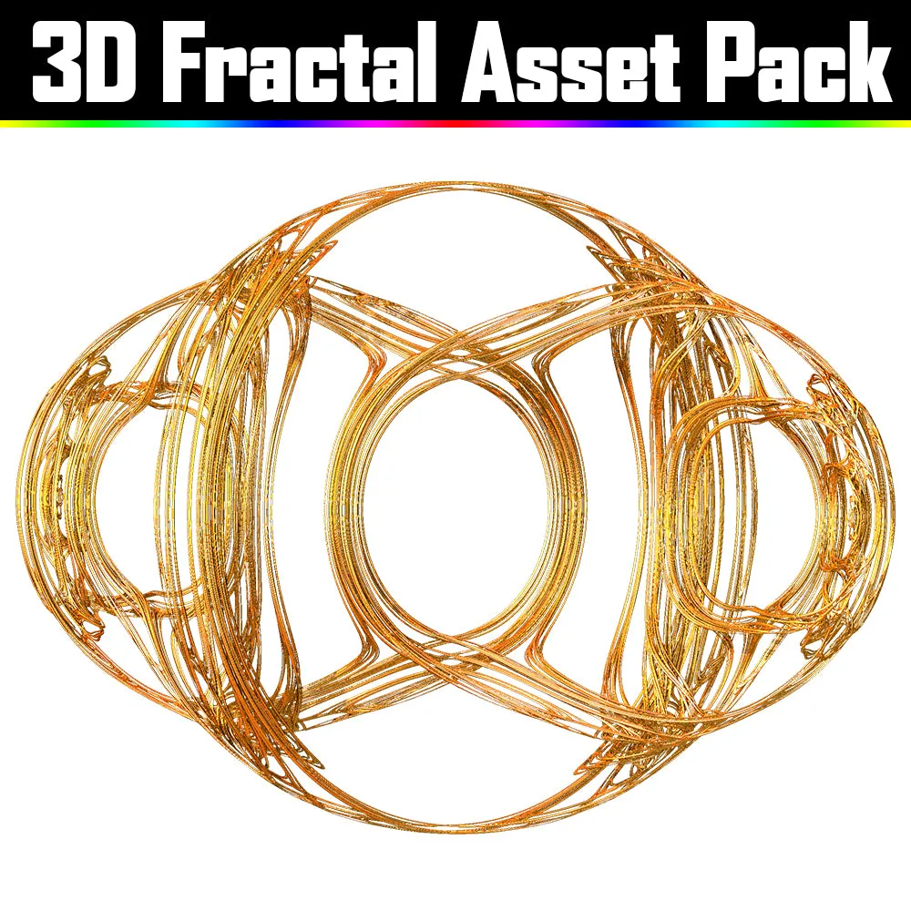 3D Fractal Asset Pack - Psychedelic Art Graphic Assets