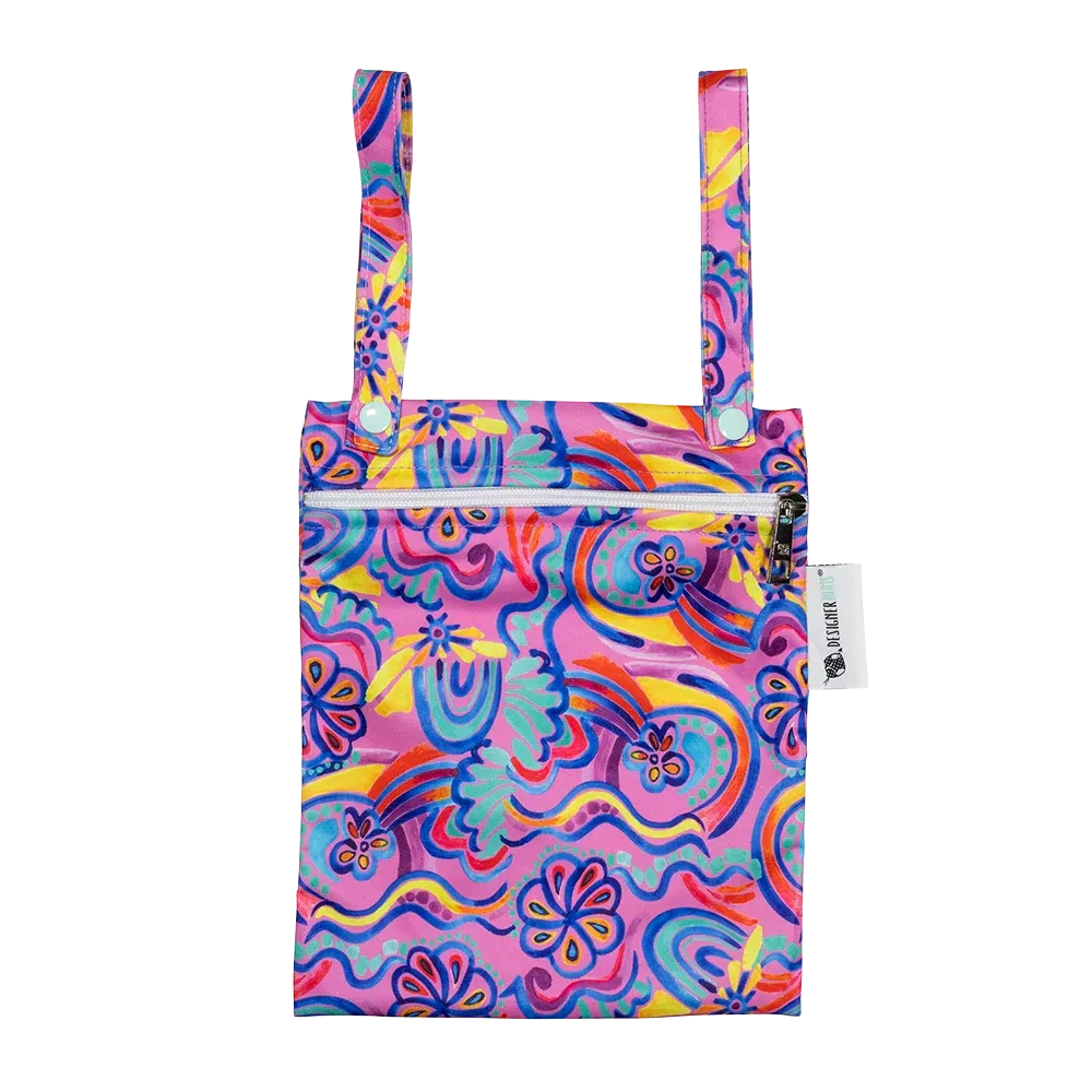 Abstract Rainbow Mini Wet Bag - Double Handle