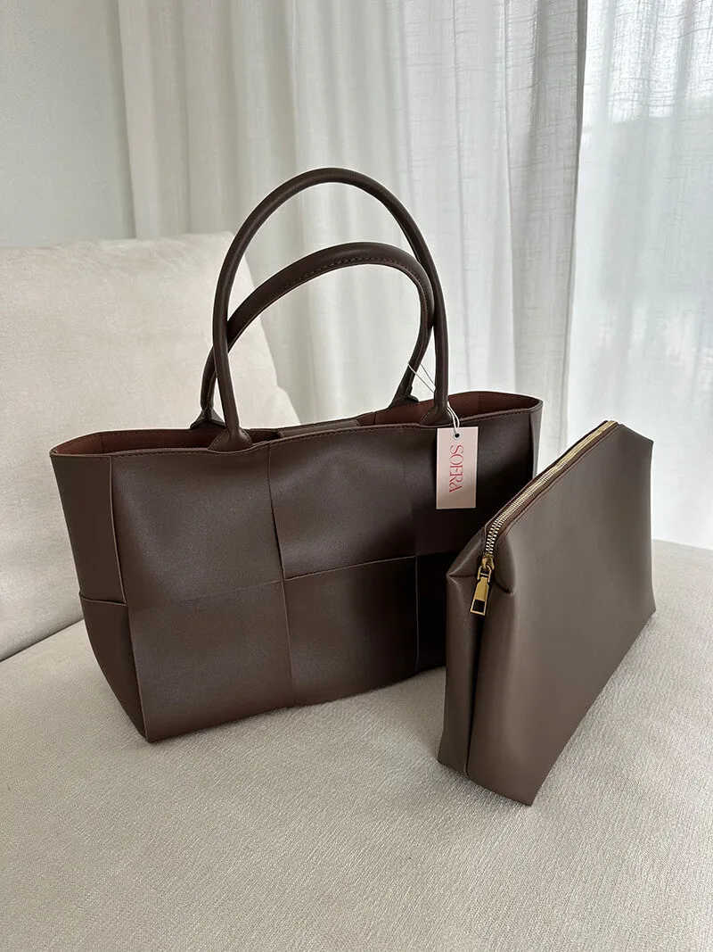 Alicia Woven Shopper Bag