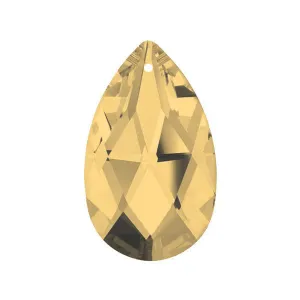 Almond Crystal 2 inches Amber Prism with One Hole on Top