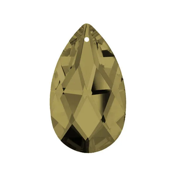 Almond Crystal 2 inches Antique Prism with One Hole on Top