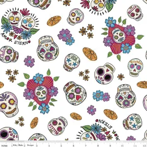 Amor Eterno Skulls White