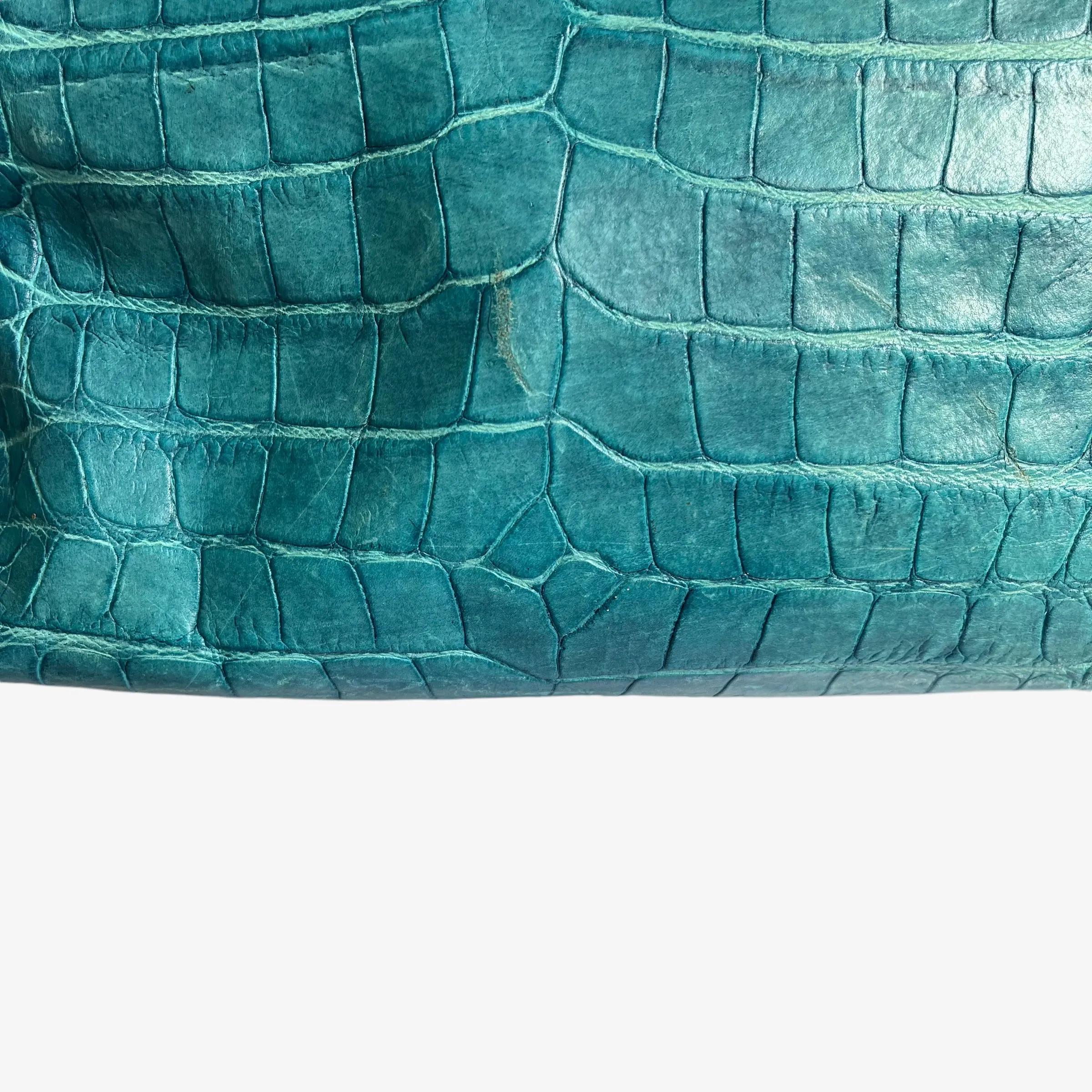 Anya Hindmarch Croc Embossed Leather Shoulder Bag