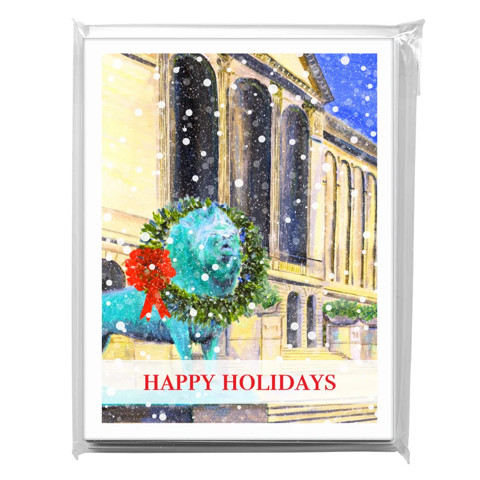 Art Institute With Wreath, Chicago, Greeting Card (7979B)