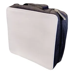 Bags - Fabric Cosmetic Storage Bag with Removable Compartments - Black- print area 21.2cm x 18.1cm