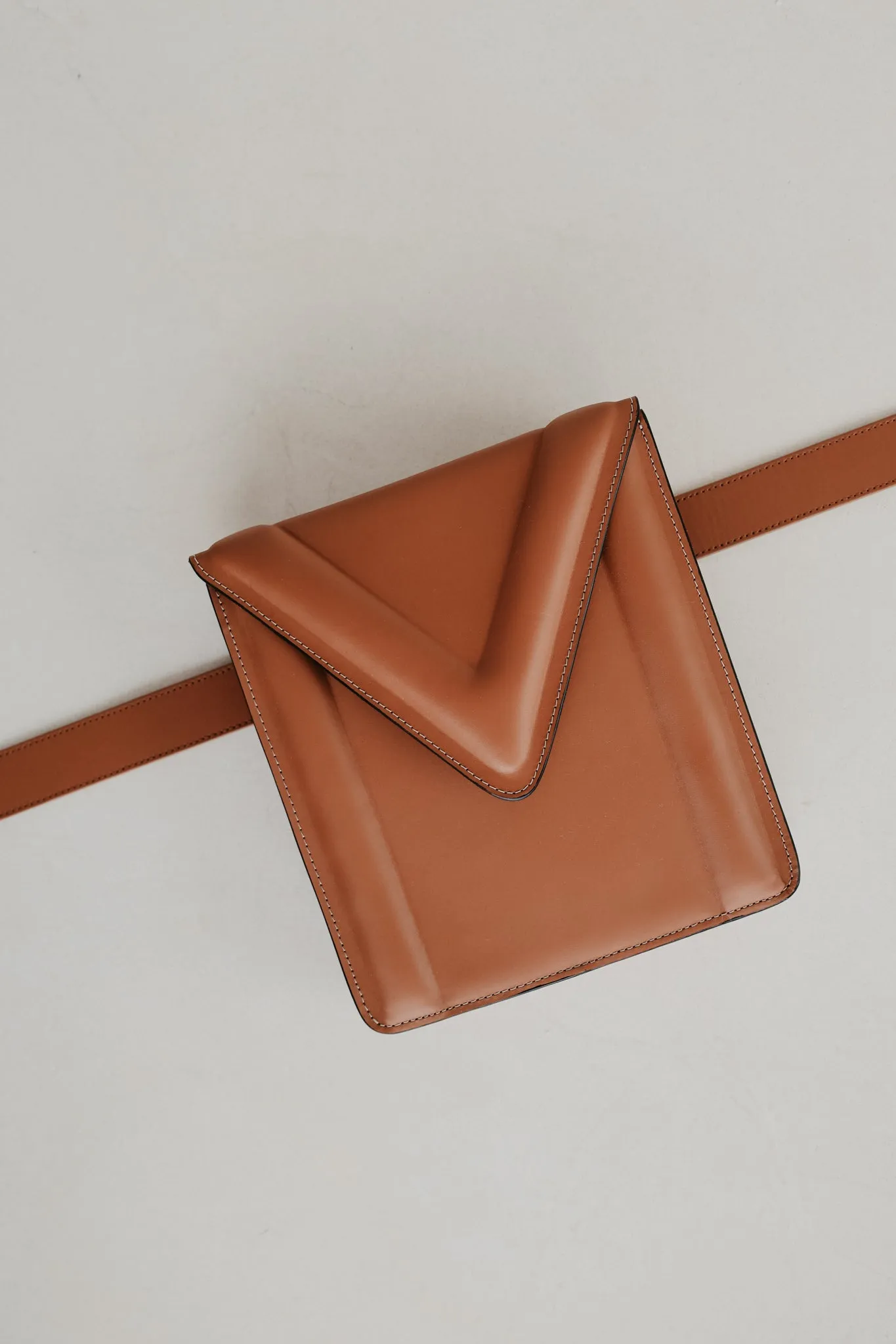 Belt Bag: Belt XL Light Cognac   M XL Stitched Tricolor Cognac