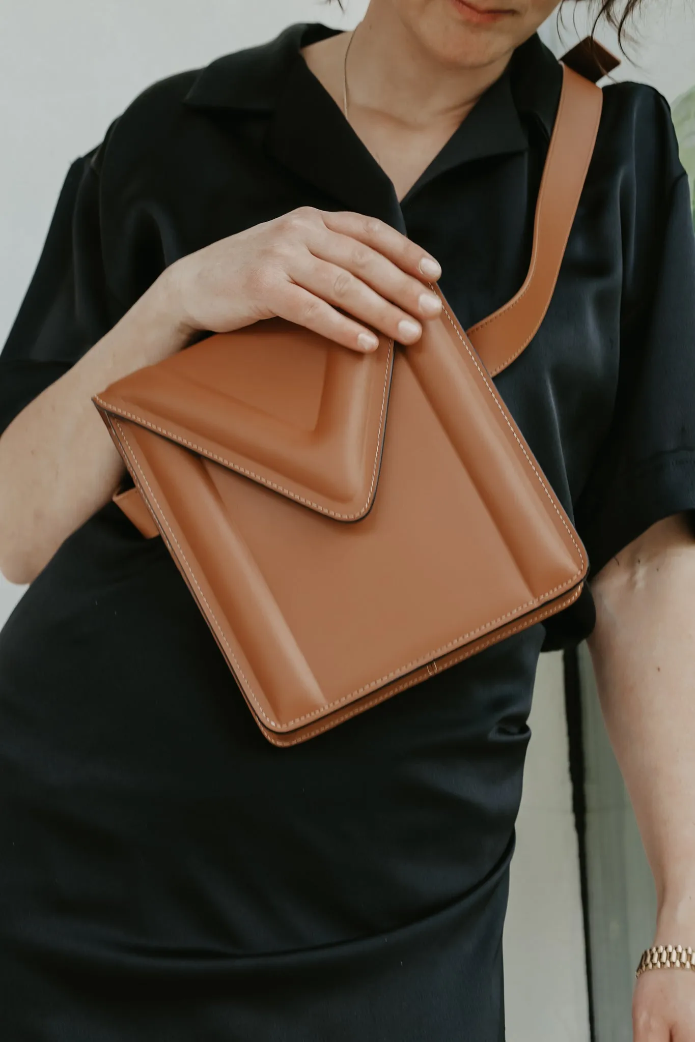 Belt Bag: Belt XL Light Cognac   M XL Stitched Tricolor Cognac