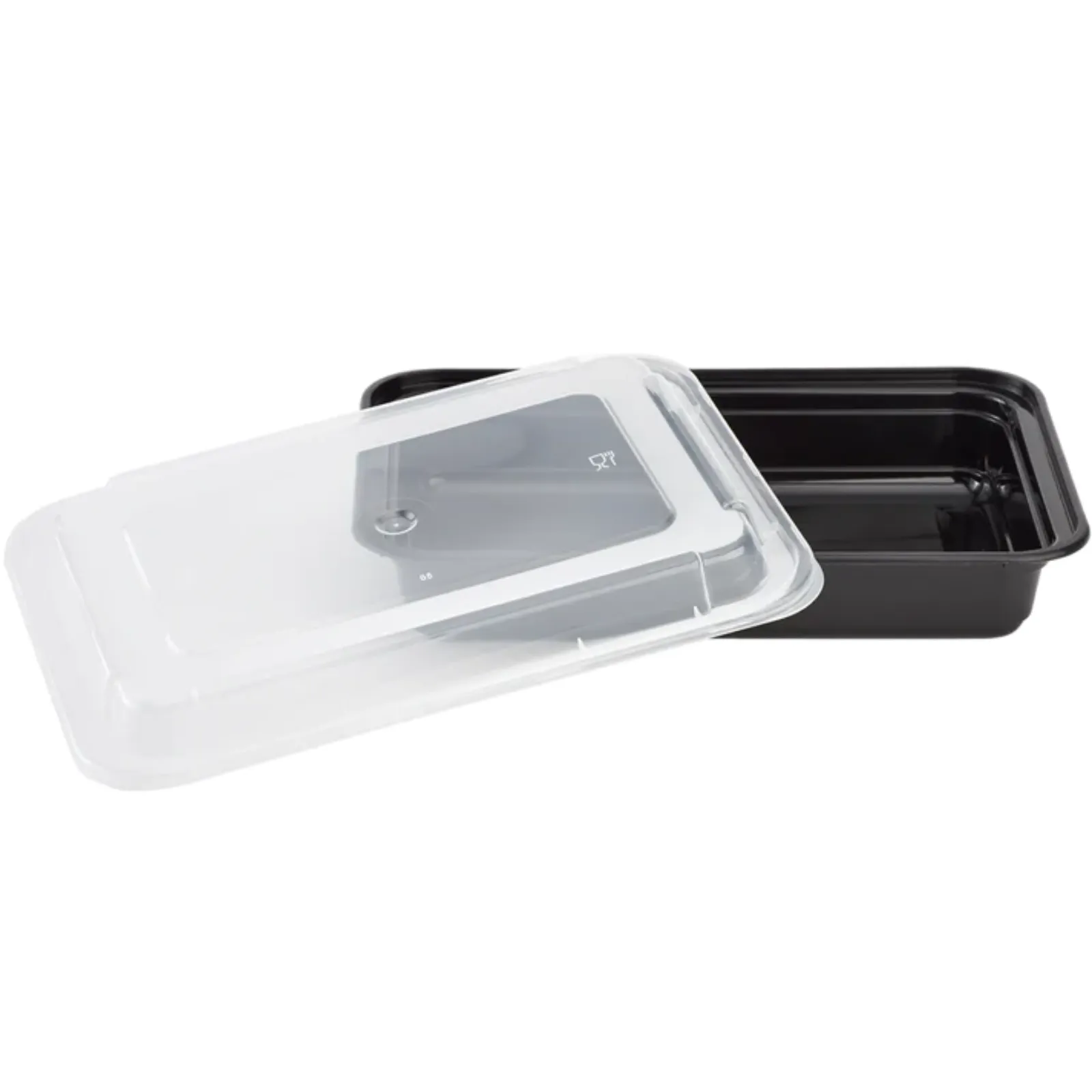 *BULK* 38oz. Black Rectangular Meal Prep / Bento Box Containers with Lids