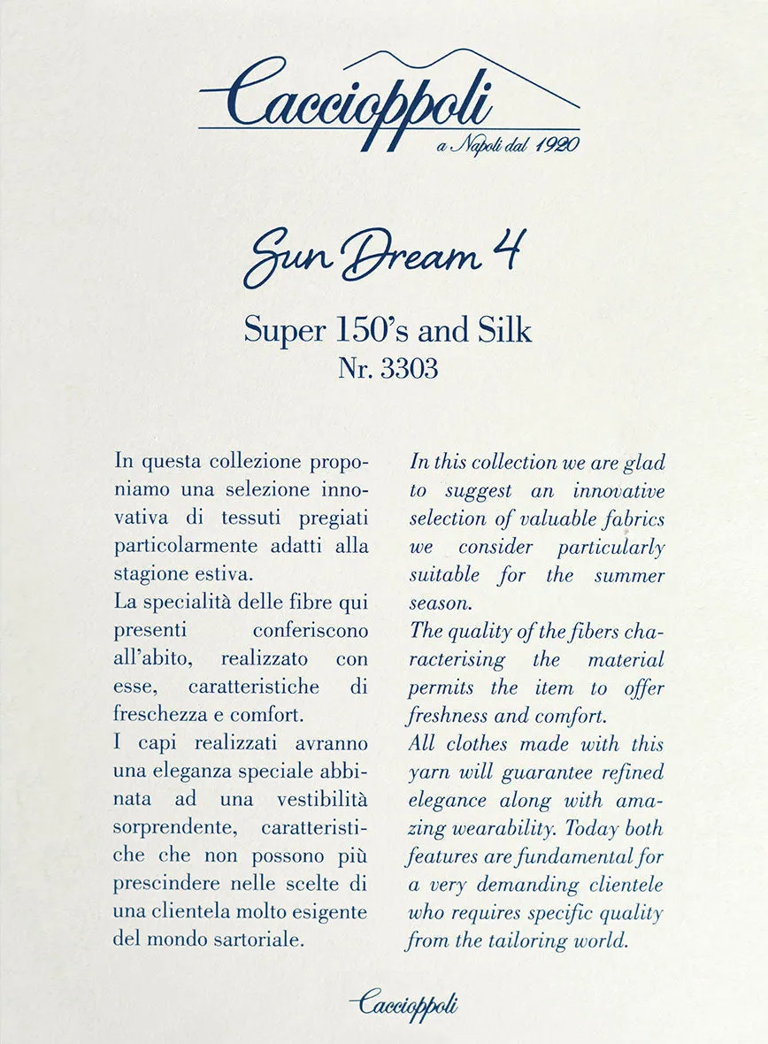 Caccioppoli Sun Dream Aistun Gray Wool Silk Suit