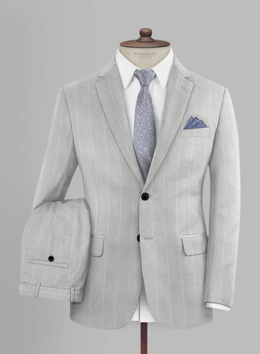 Caccioppoli Sun Dream Aistun Gray Wool Silk Suit