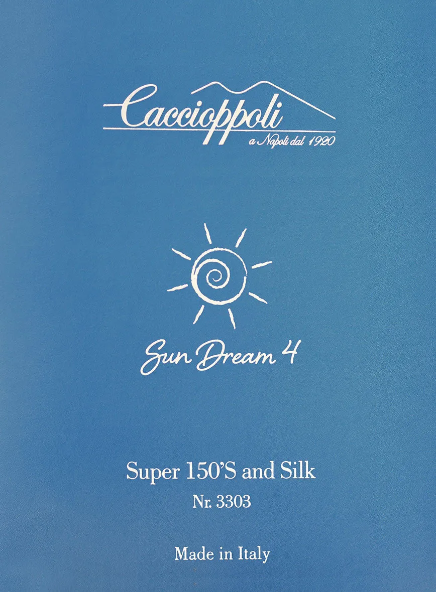 Caccioppoli Sun Dream Aistun Gray Wool Silk Suit