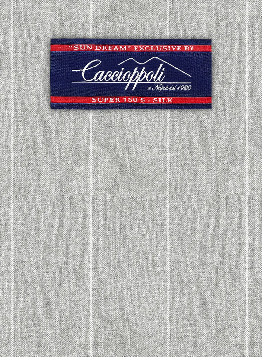 Caccioppoli Sun Dream Aistun Gray Wool Silk Suit