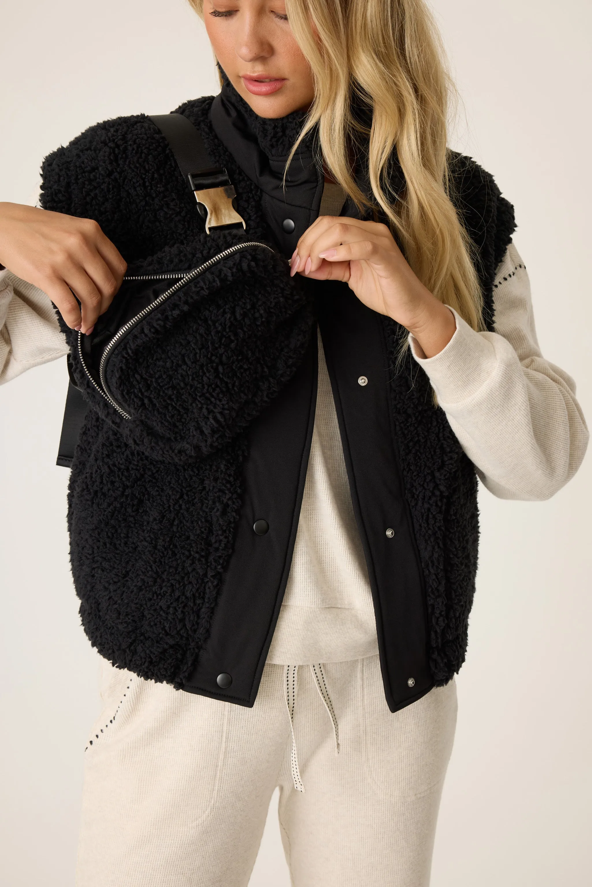 Campfire Cozy Sherpa Belt Bag