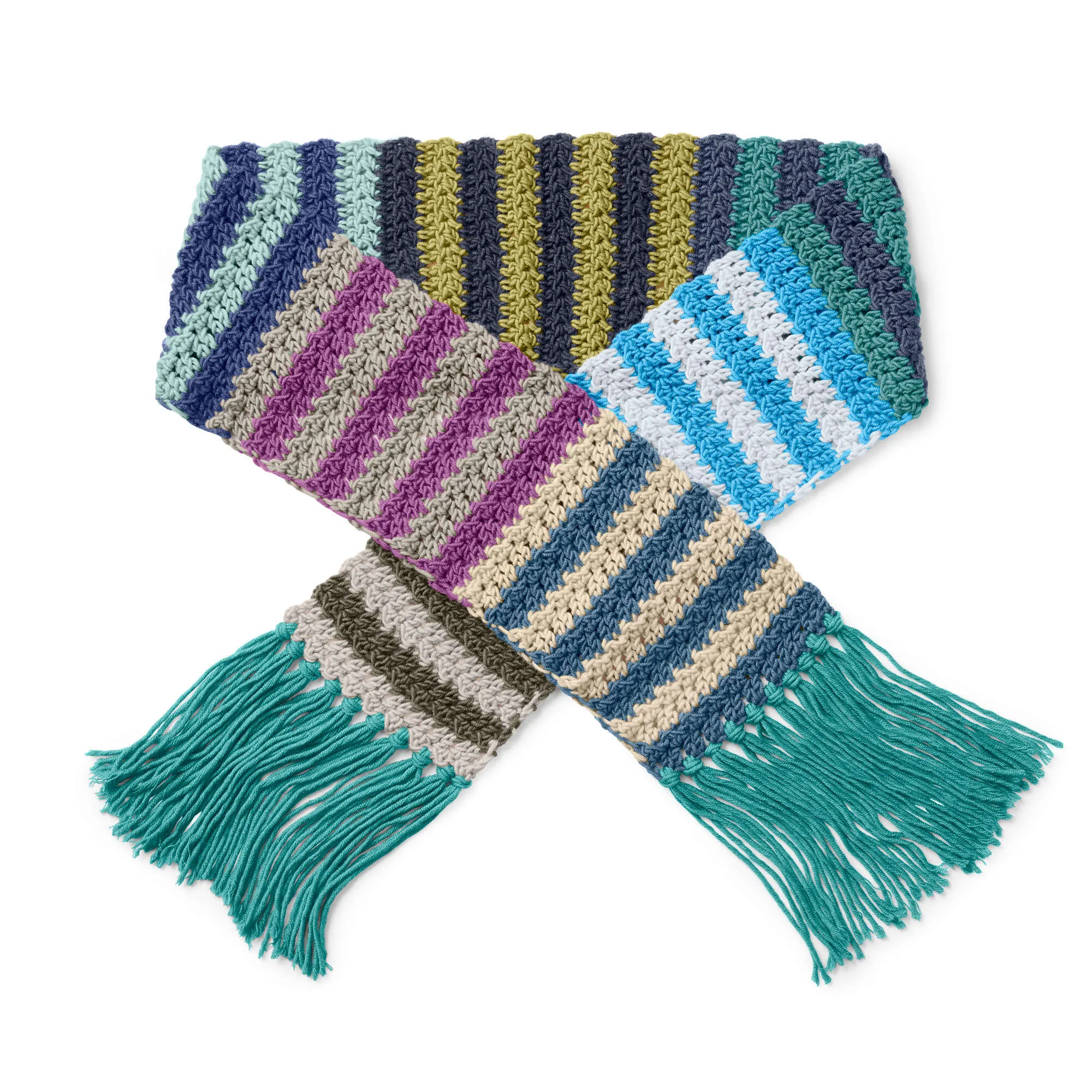 Caron X Pantone Crochet Stripe Scarf