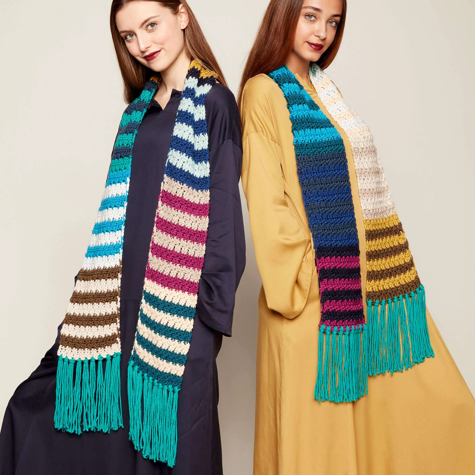 Caron X Pantone Crochet Stripe Scarf